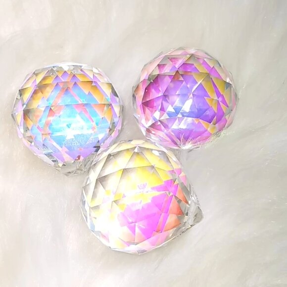 3 Piece Crystal Suncatcher Clear Crystal Ball Prism Suncatchers - 3 Pieces - Picture 8 of 13